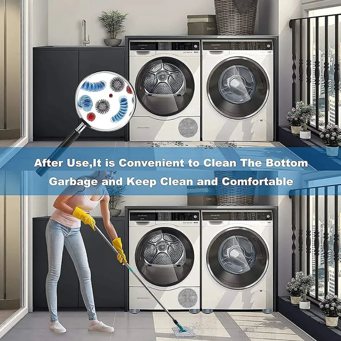 Washing machine universal foot pads set of 4